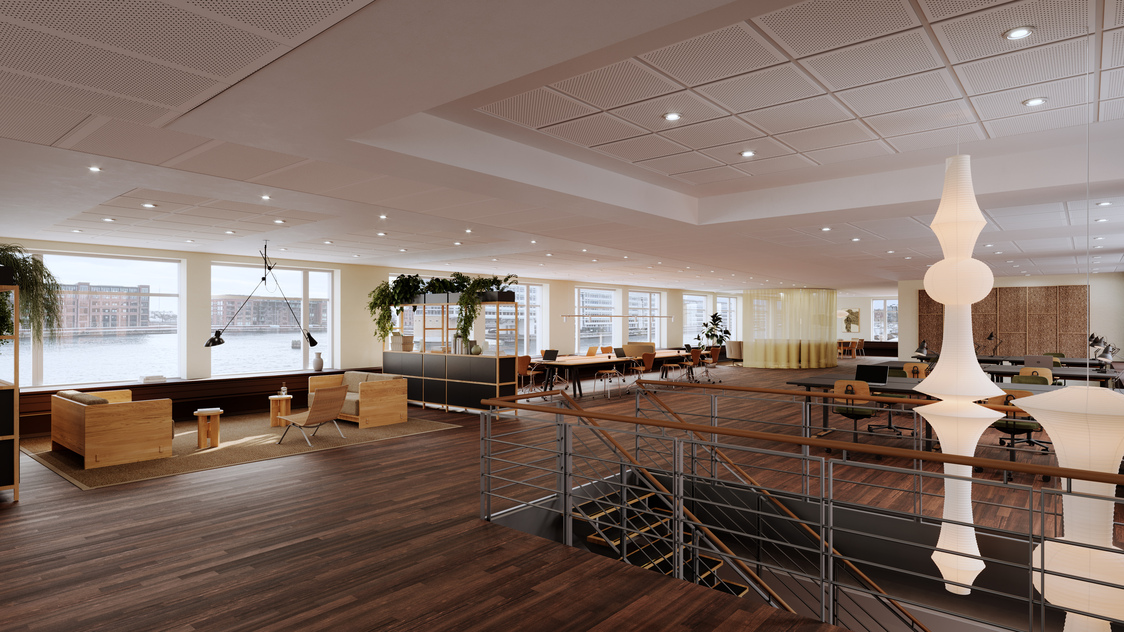 Visualisering på Dampfærgevej 26, st. og 1. sal, 2100 København Ø | Billede til print