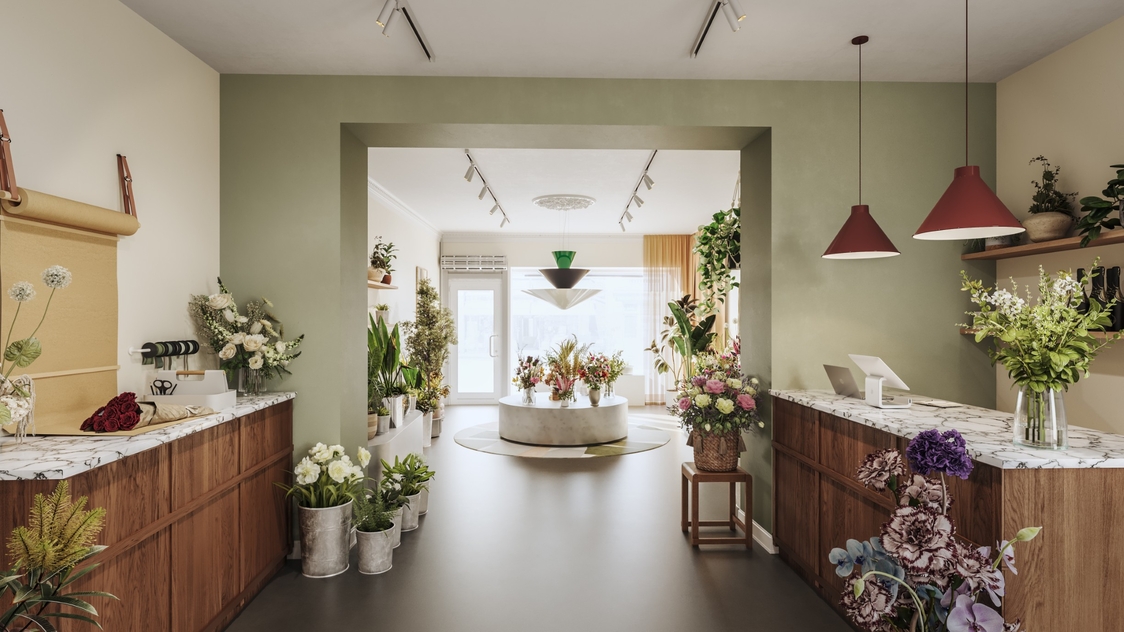 Visualisering af butikken på Gammel Kongevej 147 | Billede til print