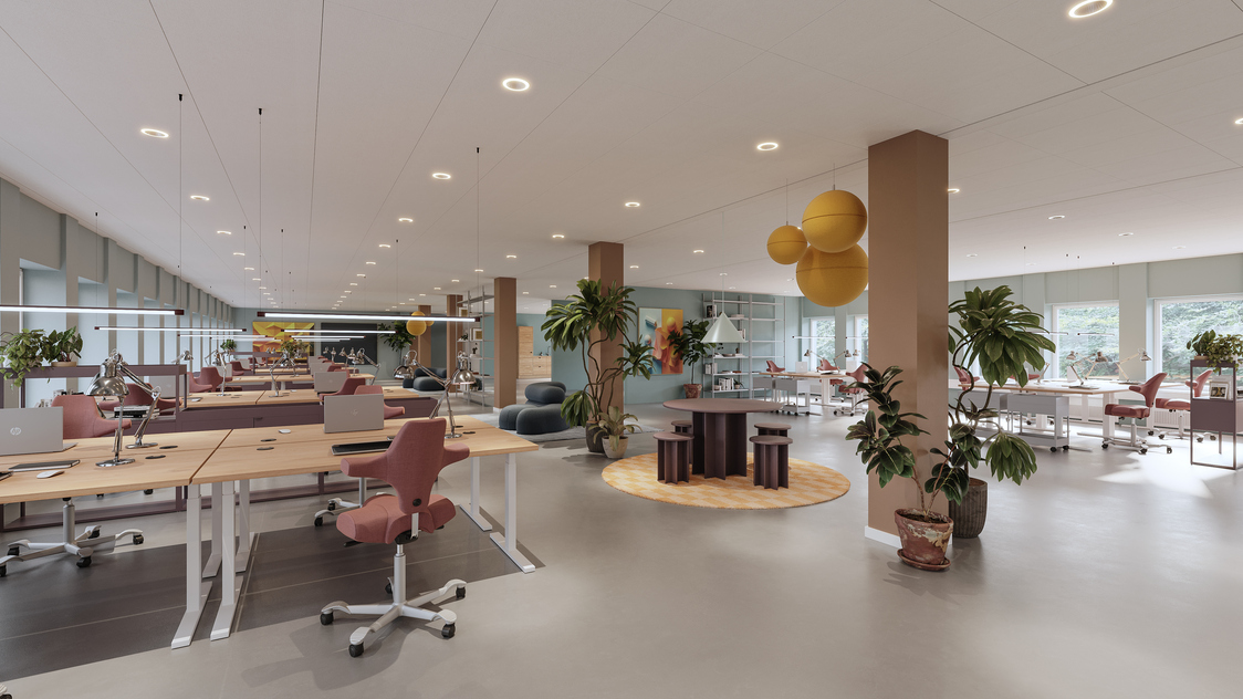 Visualisering til kontor på Frydenlundsvej 30, bygning K, st., 2950 Vedbæk | Billede til print