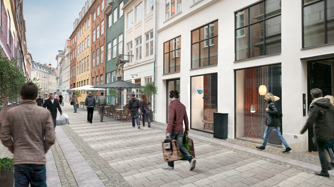 Visualisering af gågade - Valkendorfsgade 13B, st., 1151 København K | Billede til print