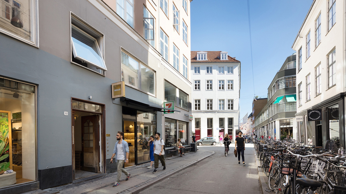 Indgangen til lejligheden på Kronprinsensgade 13, 3. tv., 1114 København K | Billede til print